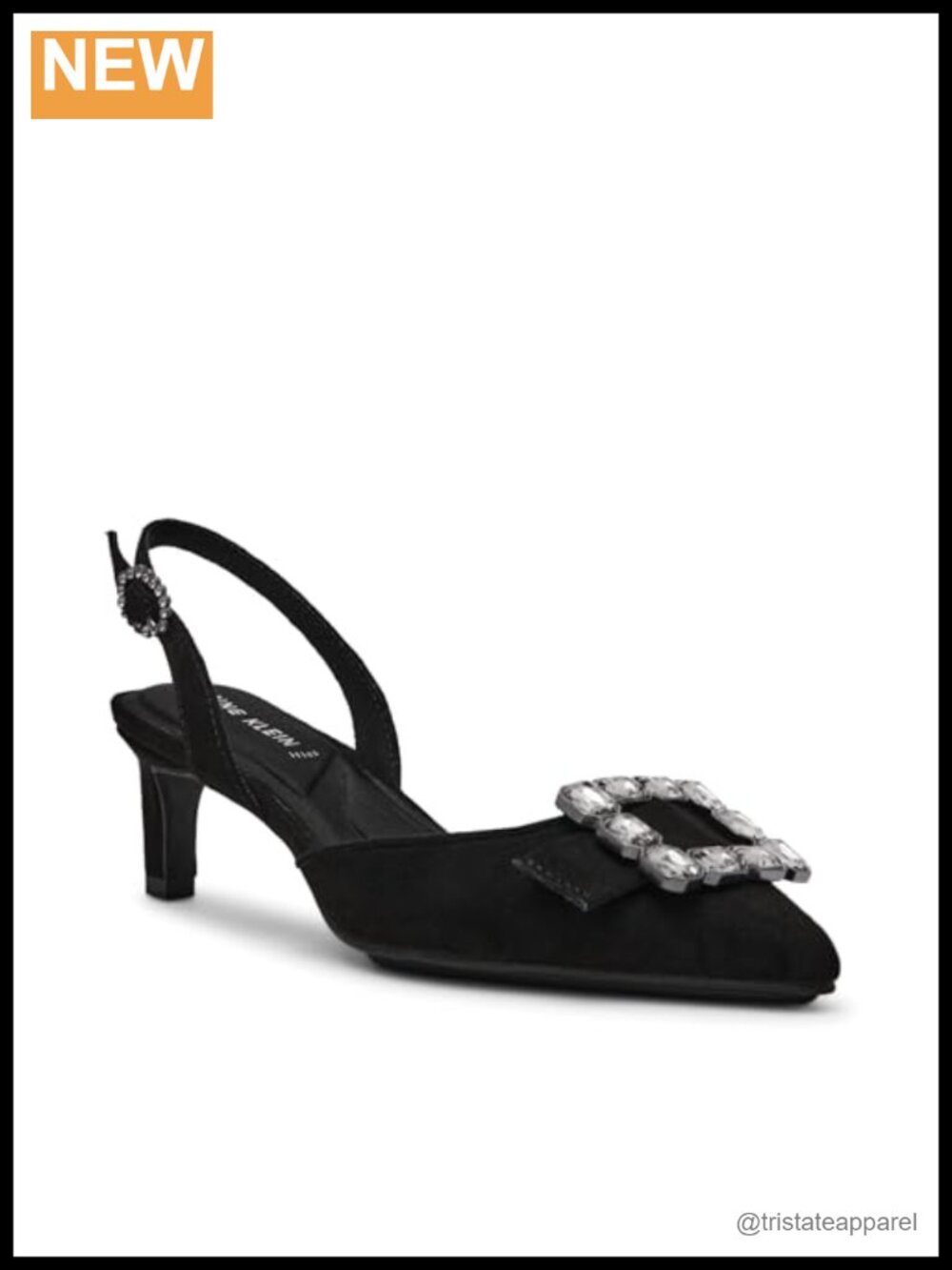 Anne Klein Inez Slingback Kitten Heel Flexible Buckle Pump